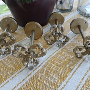 4 Baroque curtain tie backs with jewel